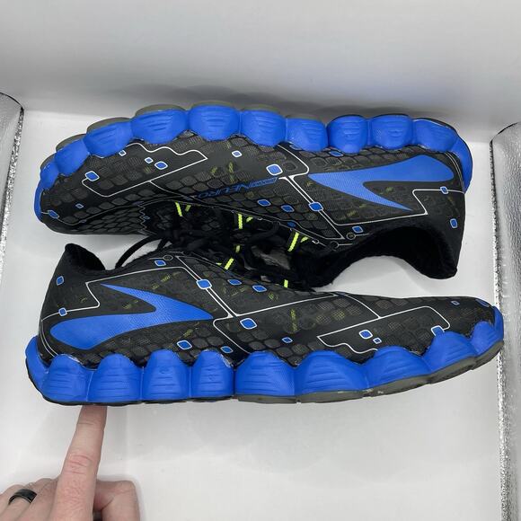 Brooks Neuro Men\'s Running Shoes Size 11.5 D Black Blue Bubble Pod 1102111D069 main image 8